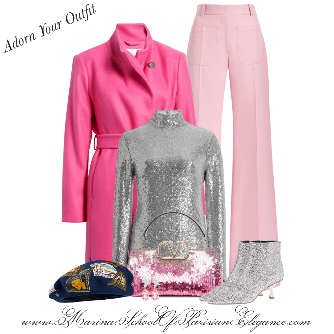 Luxury Living: Savoring the Finer Things in Life
Silver top, and pink pants with booties, and pink coat