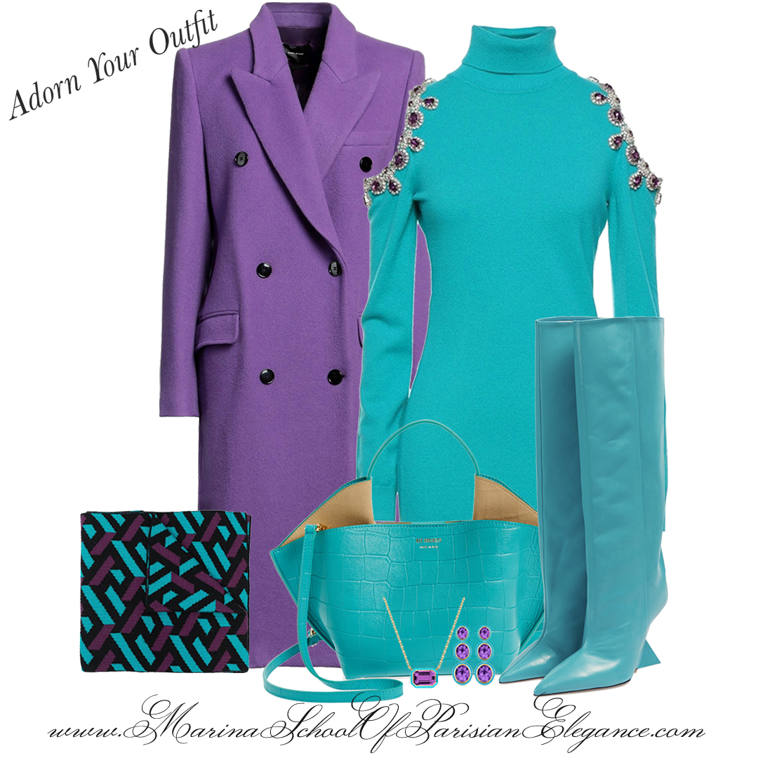 Confidence and Self-Esteem: Unveiling the Power of Personal Style: Turquoise blue sweater dress with matching boots