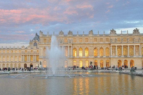 What is Parisian elegance - Versailles castle at sunset