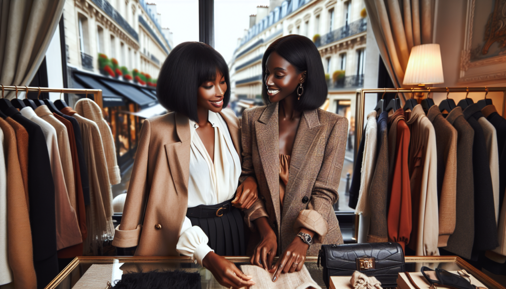 The Power of a Personal Stylist: A black woman image consultant in Paris with her clients-selecting luxury clothes