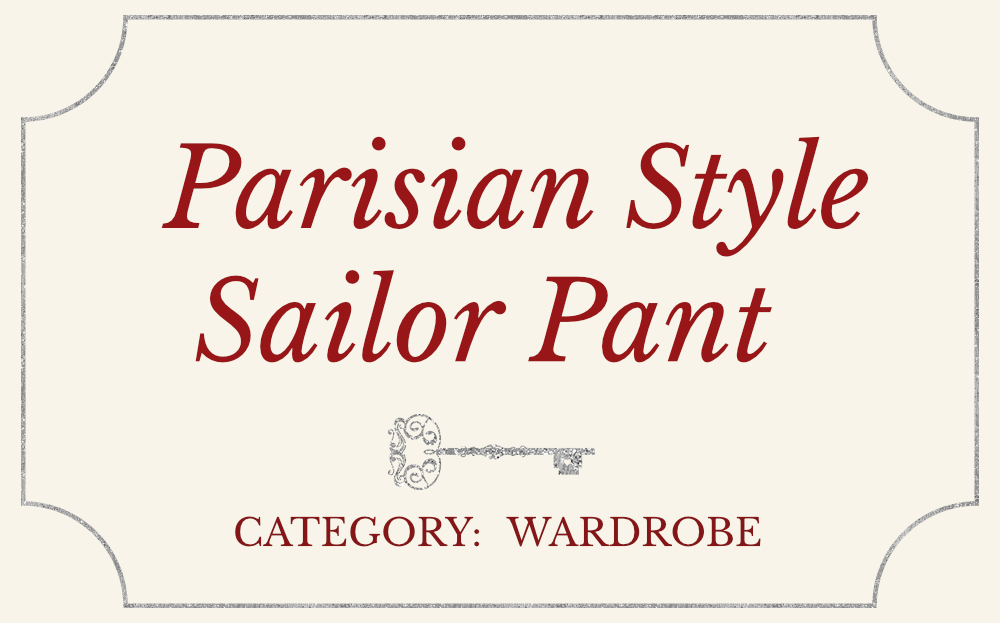 Parisian Style Sailor Pant