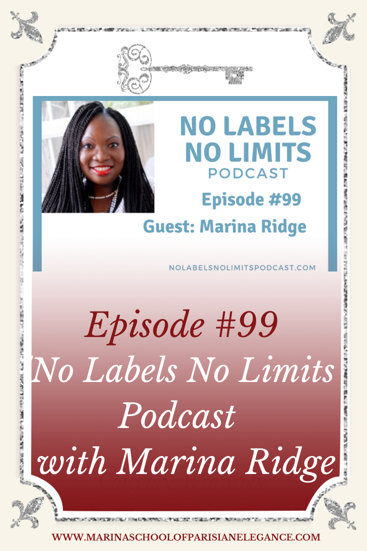 Episode 99: No Labels, No Limits Podcast with Marina Ridge - shareable on Pinterest