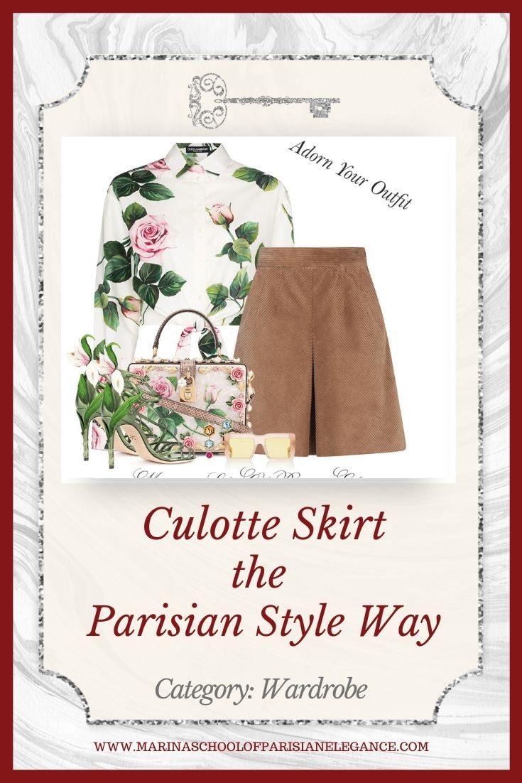 Culotte Skirt, my Paris style: Spring  Outfit for work, meetings , female leaders...
