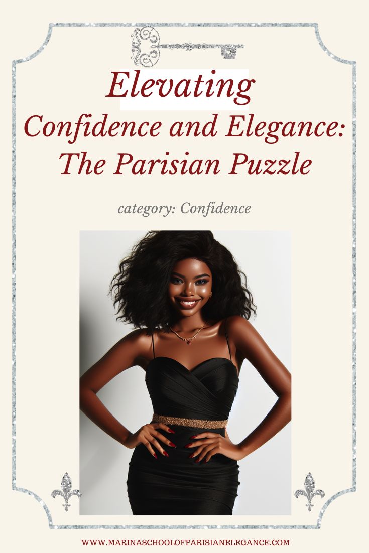 Elevating Confidence: A black woman with confidence wearing a black dress