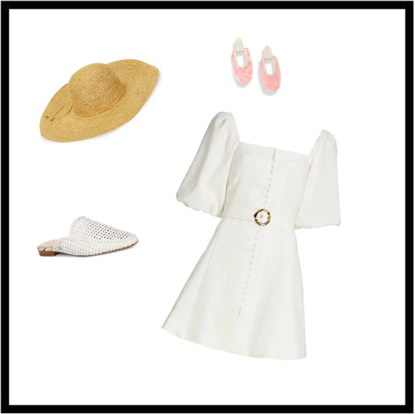 How to Put Together Outfits You Already Have - White Dress with Straw Hat