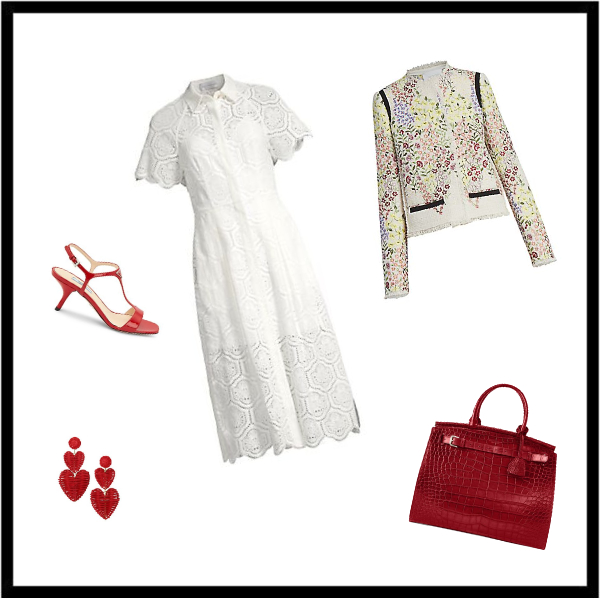 How to Put Together Outfits You Already Have - White Dress with Red Sandals