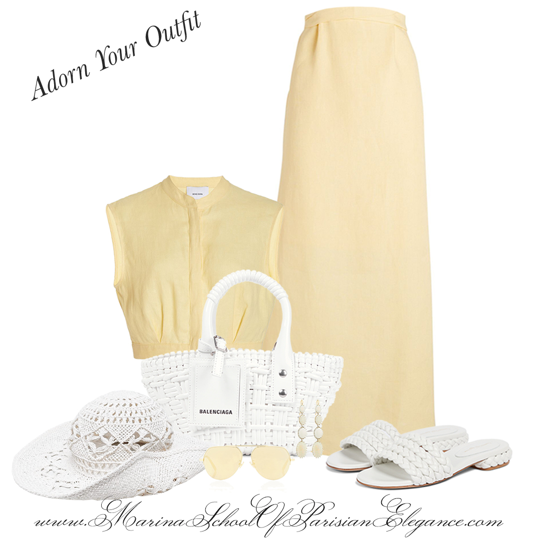  Maxi lengths are always lovely in the summer: outfit with white open toe mules 