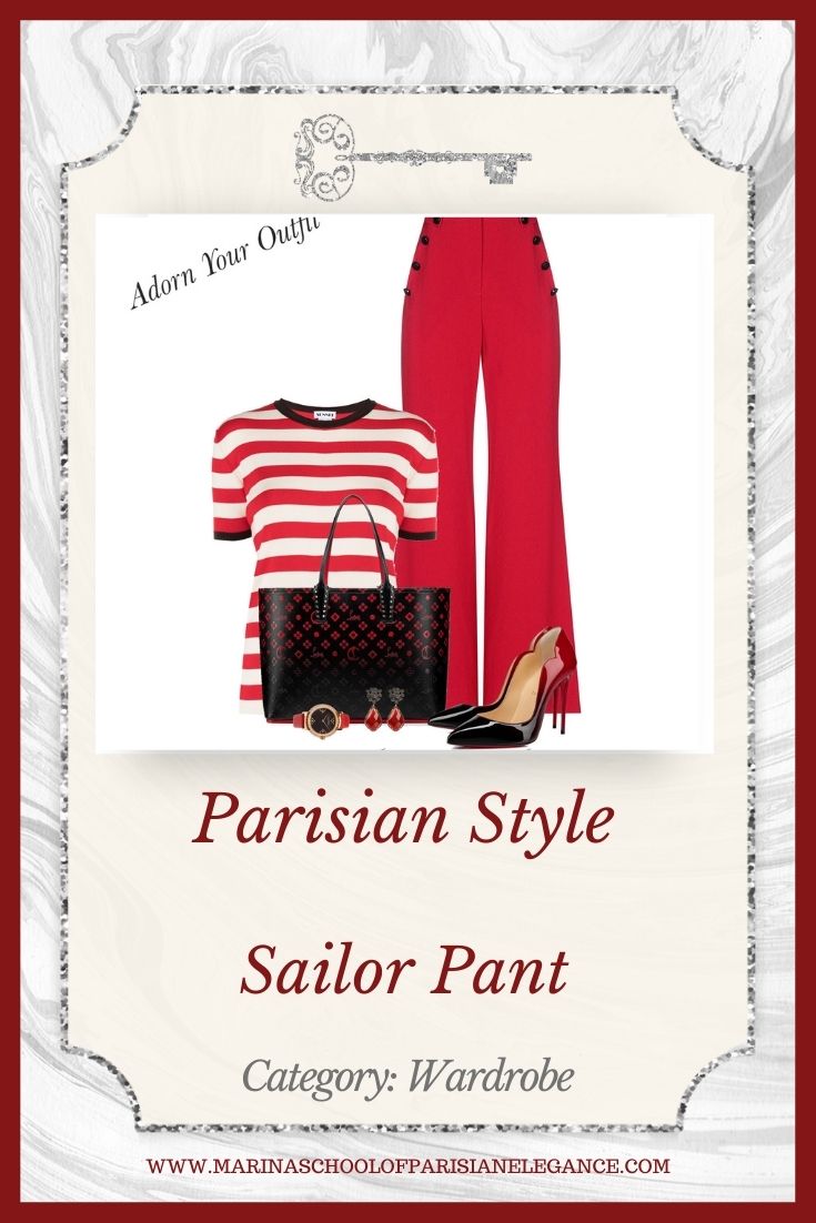 Parisian Style Sailor Pant - Marina School of Parisian Elegance