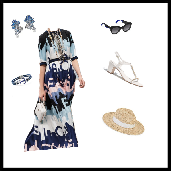 Spring_Summer Parisian Style Fashion Forecast for 2020: Long dress with vibrant graphics prints style guide by the personal stylist expert in Parisian style